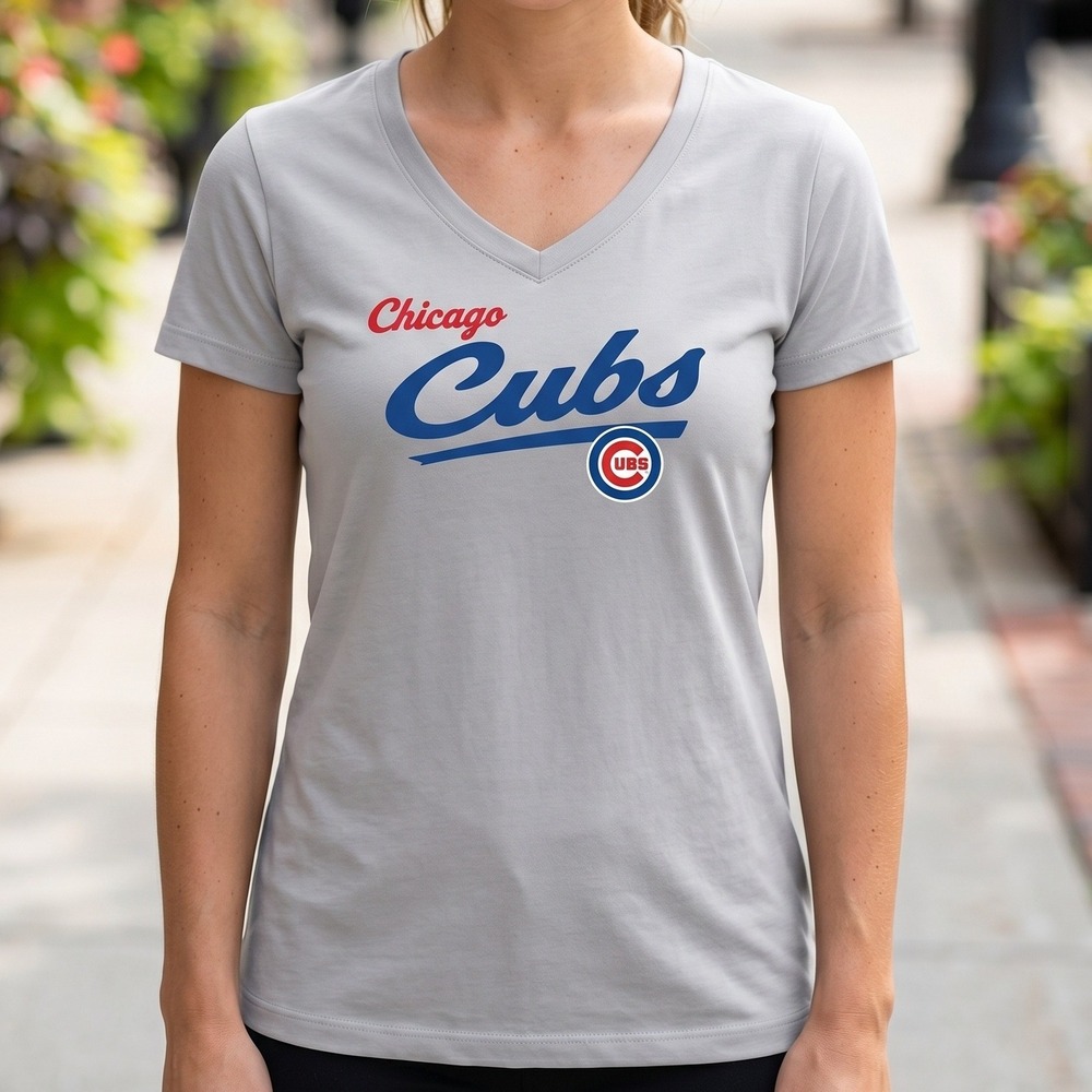 Chicago Cubs/MLB | Campus Lifestyle |‎ Gray | Women's | V-Neck T-Shirt | M